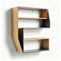 Étagère murale en contreplaqué et MDF dimensions 30 x 20 x 40cm couleur bois et blanc