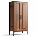 Armoire en bois brun foncé avec deux portes dimensions 180 x 90 x 45cm