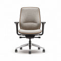 Chaise de bureau en tissu gris avec accoudoirs réglables et base en métal 60 x 60 x 100cm
