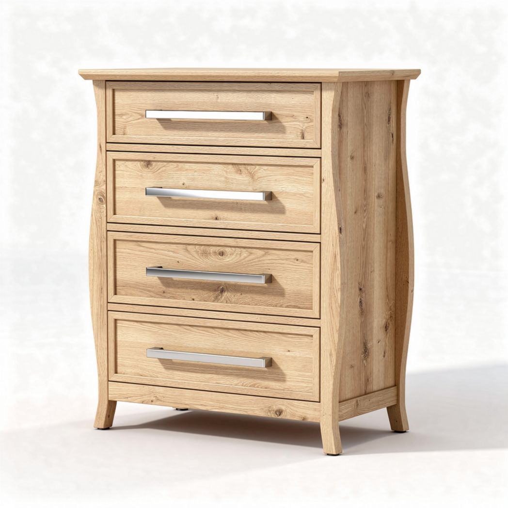 Commode en bois avec quatre tiroirs dimensions 80 x 40 x 100 cm
