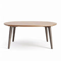 Table ronde en bois de chêne avec pieds en métal 150 x 80 x 75cm